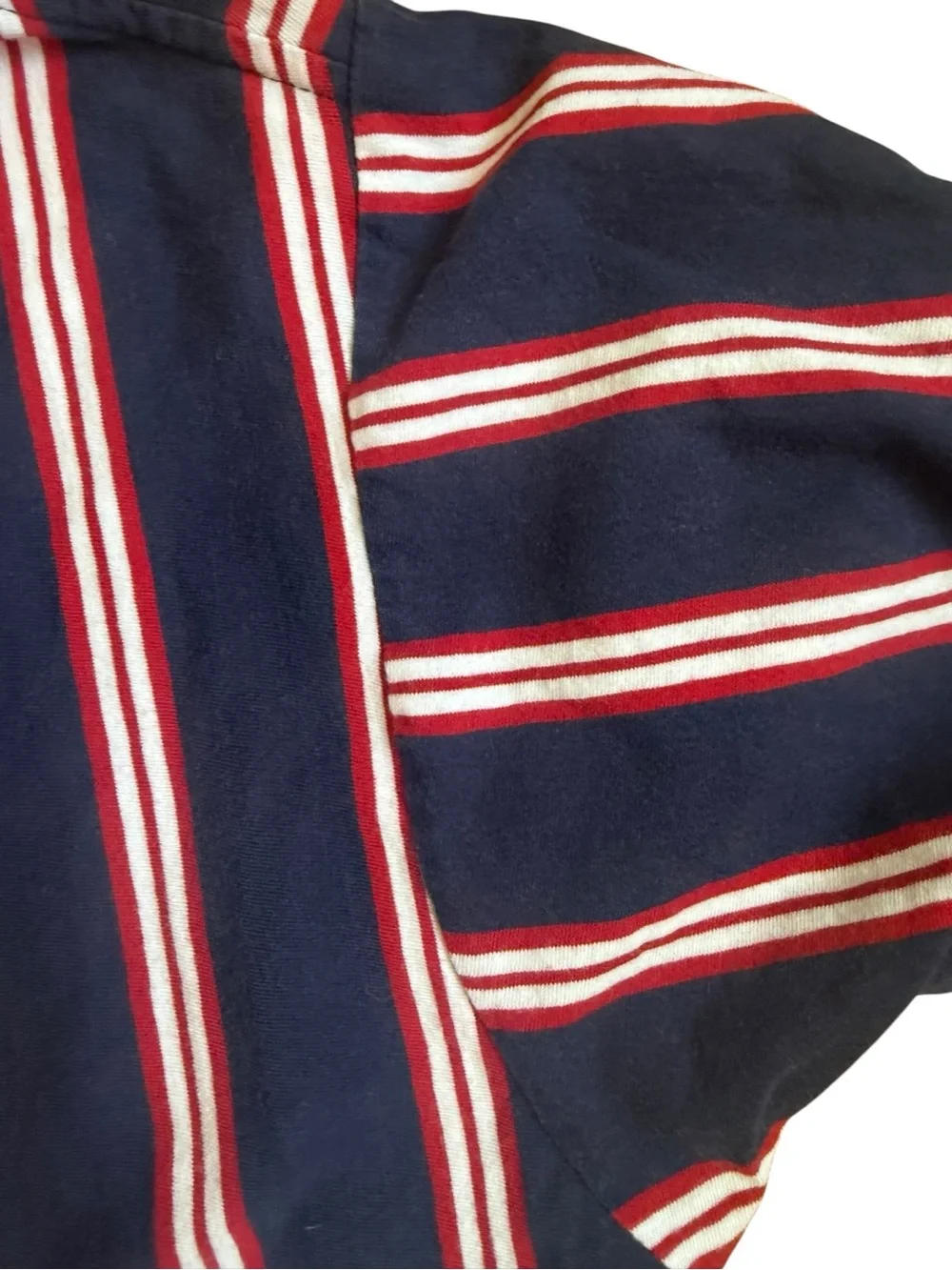 💥 Vintage Polo Ralph Lauren Vertical Stripe Polo Shirt | men’s XL | 90s - Picture 11 of 12